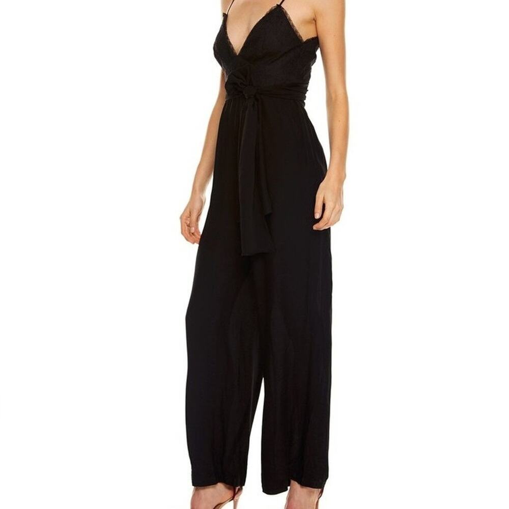 TALULAH La Maison Marigold Black Lace V-Neck Jumpsuit XS